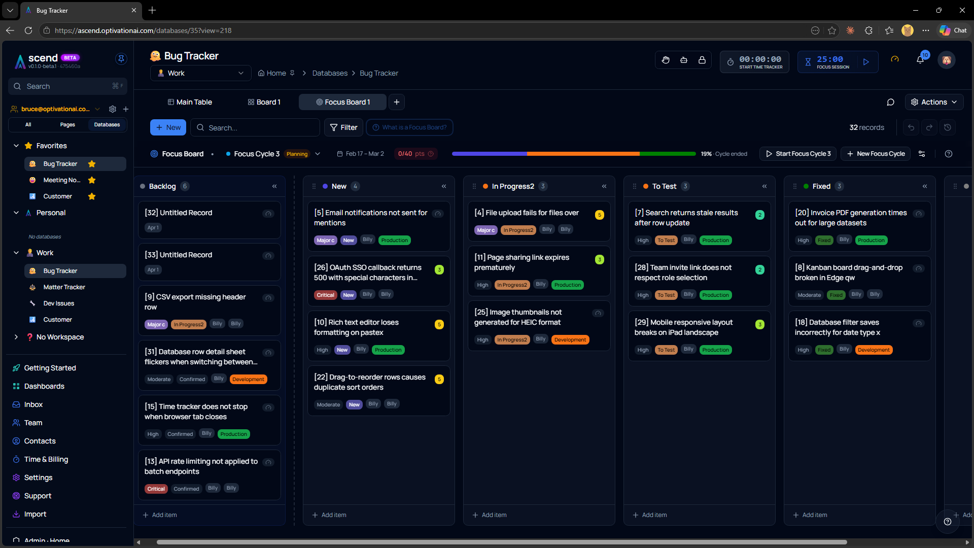 Focus Board Sprint View
