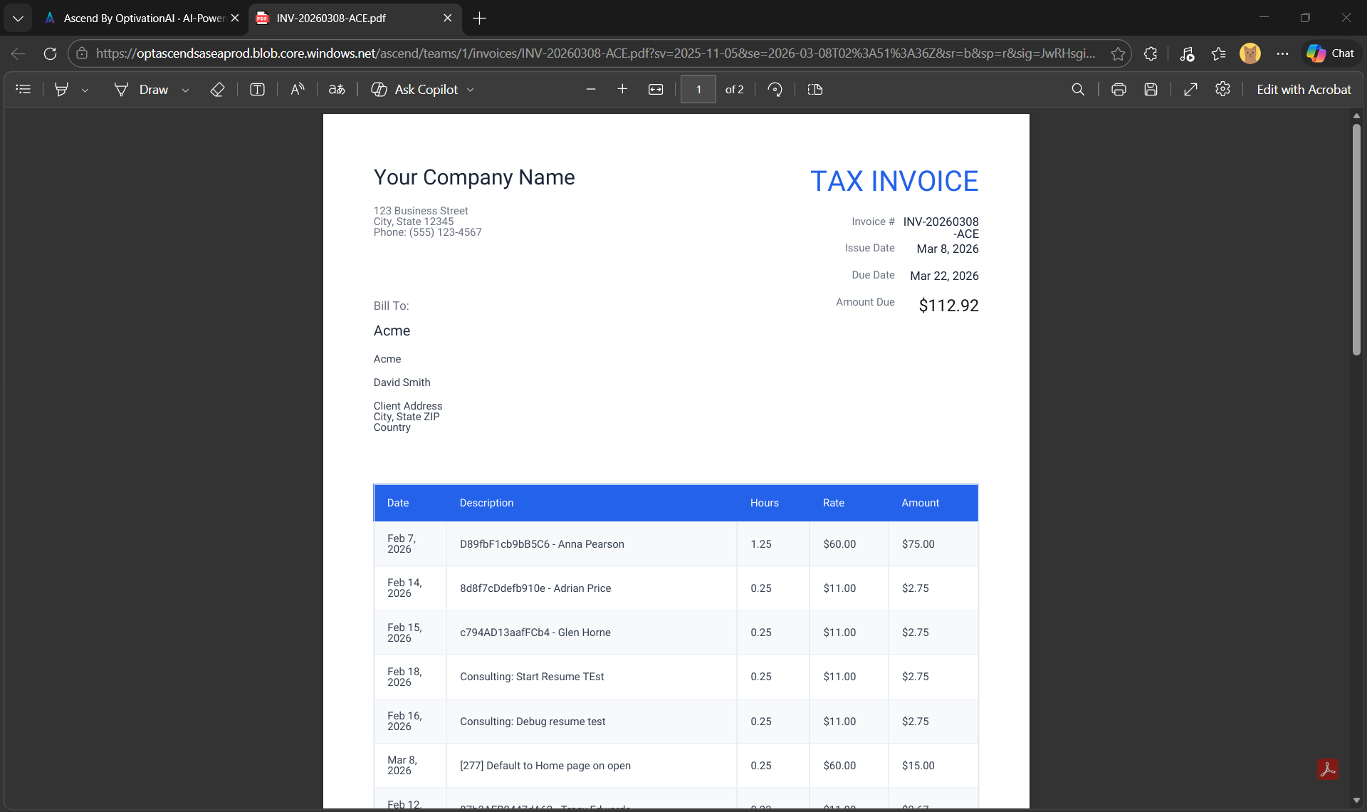 Invoice Preview