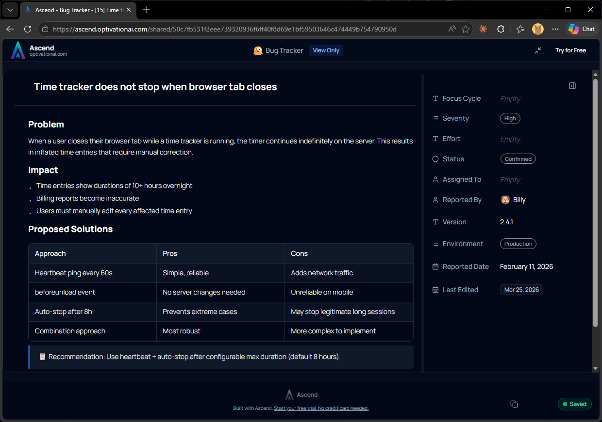 Client Portal View